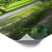 波止場フィーダー運河、Bute Park、カーディフ、ウェールズ。 ポスター (角)