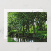 波止場フィーダー運河、Bute Park、カーディフ、ウェールズ。 ポストカード (正面/裏面)