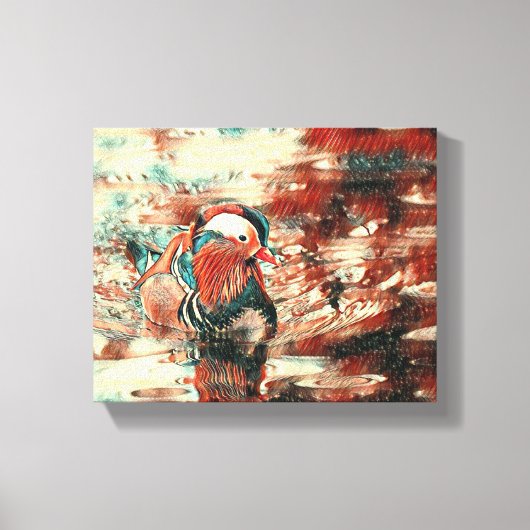 波止場上の翼：平和な脱出"こ絵を描こ キャンバスプリント (正面)