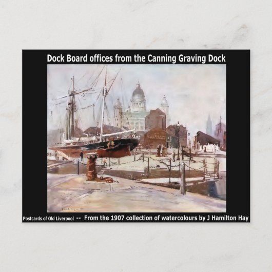 波止場会社キャンニング・グラービング波止場。 ポストカード (正面)