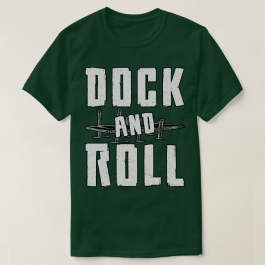 波止場及び転が船帆船セーリングセーラーボート Tシャツ (デザイン正面)
