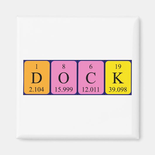 波止場周期表名磁石 マグネット (正面)