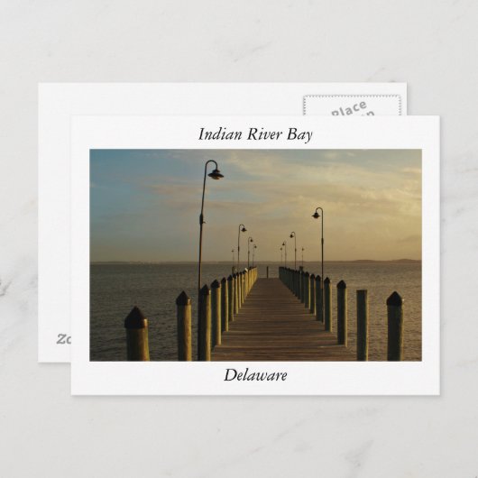 波止場沿いインディアンリバーベイ ポストカード (正面/裏面)