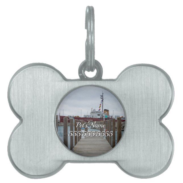 波止場&アイスブレーカーミュージアムペットIDラベル ペットネームタグ (正面)