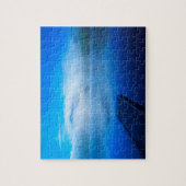 波止場，カリフォルニア州の穏やかな霧の多い湖 ジグソーパズル (縦)