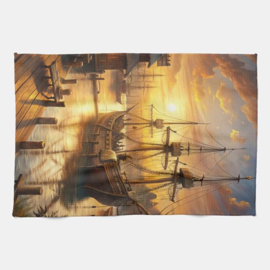 波止場 キッチンタオル (横)