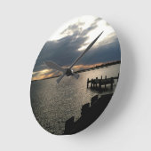 波止場 ラウンド壁時計 (傾斜)