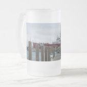 波止場・砕氷館フロストマグ フロストグラスビールジョッキ (正面左)