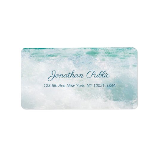 波止油絵画手書きスクリプト文字 エレガント ラベル (正面)