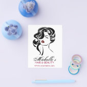 波毛の素敵な女の子メイクアップアイコン チラシ (シングル)