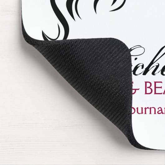 波毛の素敵な女の子メイクアップアイコン マウスパッド (コーナー)