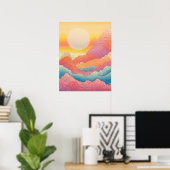 波浪と山の響き ポスター (ホームオフィス)