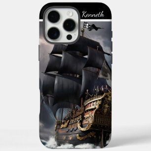 波浪の海賊船 iPhone 16 PRO MAXケース