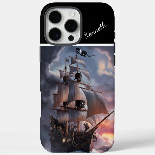 波浪の海賊船 Case-Mate iPhoneケース (裏面)