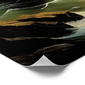 波浪を乗り越えた船の苦労 ポスター (角)