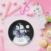 波浪海賊おもしろい誕生日 ペーパープレート (パーティー)