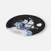 波浪海賊おもしろい誕生日 ペーパープレート (アングル)