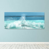 波海シーンブルースカイビーチデコール キャンバスプリント (インサイチュ (ウッドフロア))