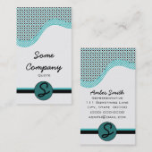 波点々のあるモノグラム(海) 名刺 (正面/裏面)