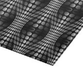 波点々のある壁紙ブラック&ホワイト カッティングボード (角)