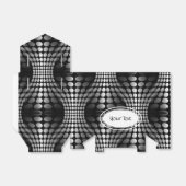 波点々のある壁紙ブラック&ホワイト フェイバーボックス (折り畳みなし)