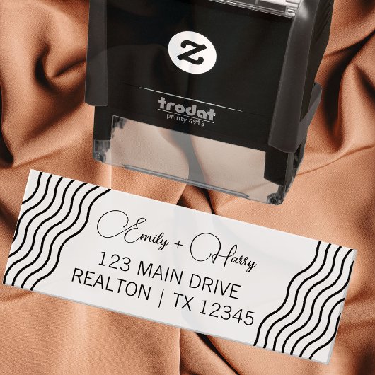 波状のアモダンドレ結婚ス |カップル名 セルフインキングスタンプ