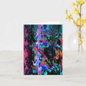 波状のサイケデリック瞬間...... カード (黄色い花)