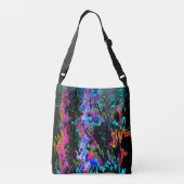 波状のサイケデリック瞬間...... クロスボディバッグ (裏面)