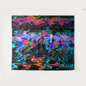 波状のサイケデリック瞬間...... タペストリー (正面(横))