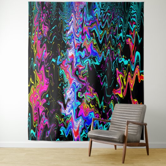 波状のサイケデリック瞬間...... タペストリー (インサイチュ)