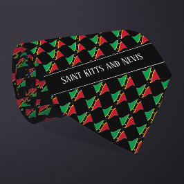 波状のセントクリストファー・ネイビス国旗のパターン ネクタイ