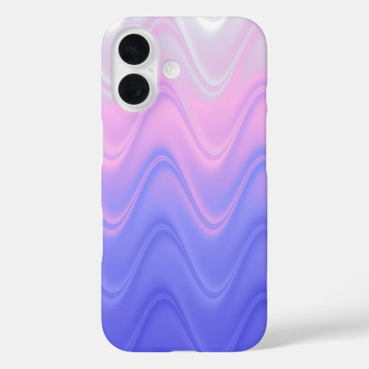 波状のピンクとパープルの抽象画 Case-Mate iPhoneケース (裏面)