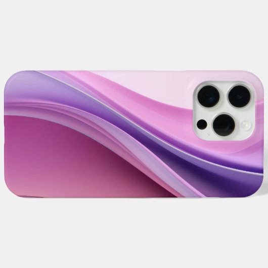 波状のピンクとラベンダー色の型枠 Case-Mate iPhoneケース (裏面 (横))