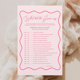 波状のピンクのブライダルシャワー彼が言ったことは