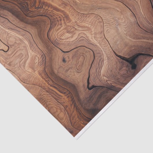 波状のブラウンの木製の質の構造 薄葉紙 (詳細)