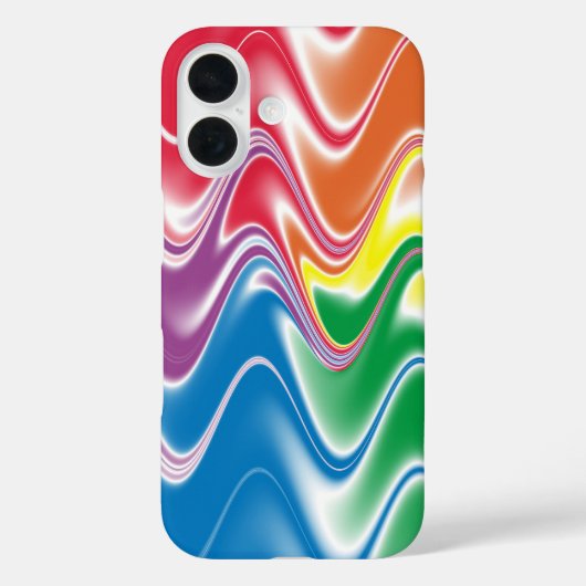 波状のマルチカラー抽象柄 Case-Mate iPhoneケース (裏面)