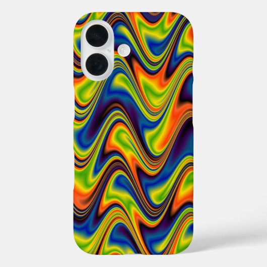 波状のマルチカラー抽象柄 Case-Mate iPhoneケース (裏面)