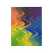 波状のマルチカラー抽象画 ノートパッド (回転)