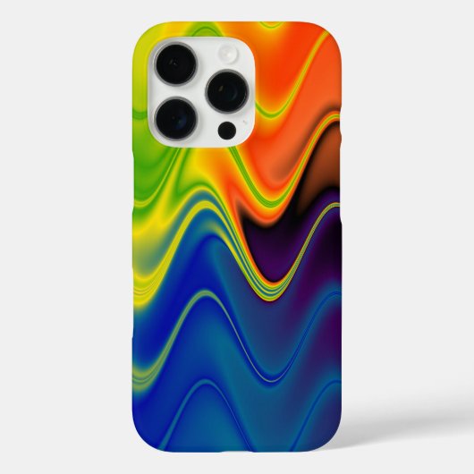 波状のマルチカラー抽象画 Case-Mate iPhoneケース (裏面)