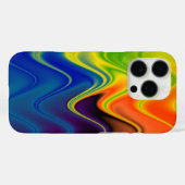 波状のマルチカラー抽象画 Case-Mate iPhoneケース (裏面 (横))