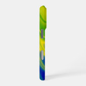 波状のマルチカラー抽象画 iPhoneケース (右側面)