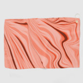 波状のミックスピーチ、サーモン、澄んサンゴ、ピンク ゴルフタオル (横)