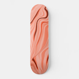 波状のミックスピーチ、サーモン、澄んサンゴ、ピンク スケートボード