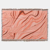波状のミックスピーチ、サーモン、澄んサンゴ、ピンク スローブランケット (正面)