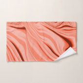 波状のミックスピーチ、サーモン、澄んサンゴ、ピンク バスタオルセット (ハンドタオル)