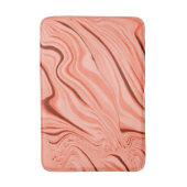 波状のミックスピーチ、サーモン、澄んサンゴ、ピンク バスマット (正面縦)