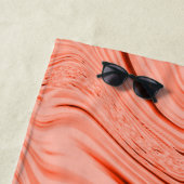 波状のミックスピーチ、サーモン、澄んサンゴ、ピンク ビーチタオル (インサイチュ)