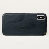 波状のレイヤーでテクスチャ加工されたリアルな切り絵装飾 Case-Mate iPhoneケース (裏面(横))