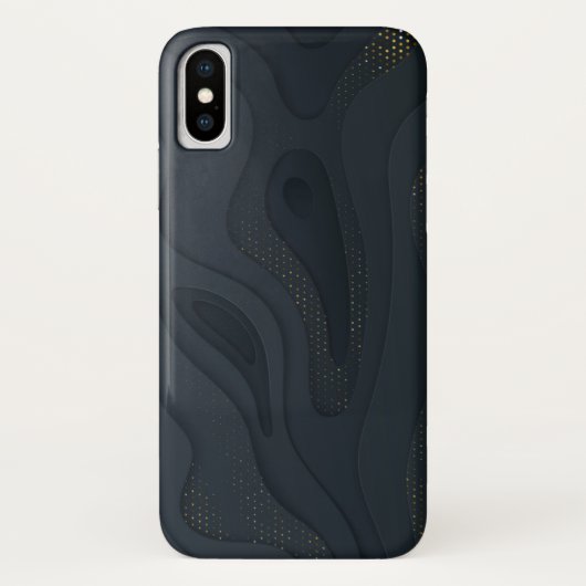 波状のレイヤーでテクスチャ加工されたリアルな切り絵装飾 Case-Mate iPhoneケース (裏面)
