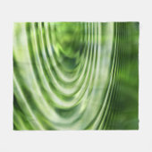 波状の同心円 フリースブランケット (正面(横))